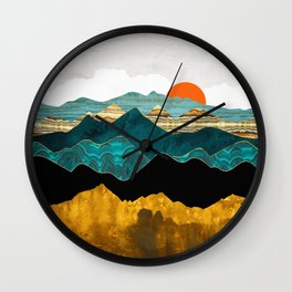 Turquoise Vista Wall Clock