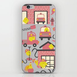 Firefighter Chicks On Gray iPhone Skin