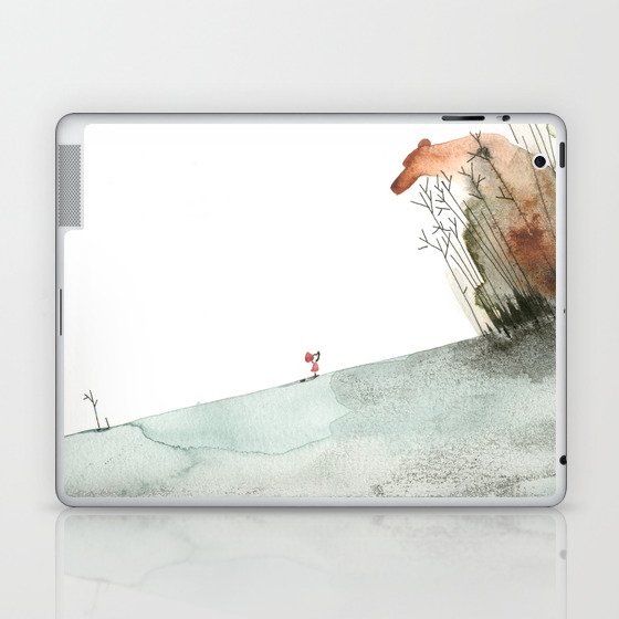 Meeting the Bear of the forest Laptop & iPad Skin