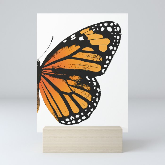 Monarch Butterfly | Right Butterfly Wing | Vintage Butterflies | Mini Art Print