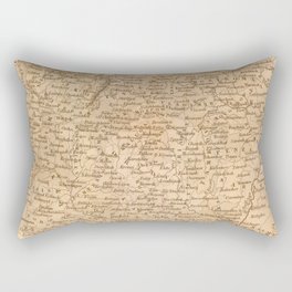 Vintage East Europe Map Rectangular Pillow