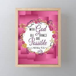 With God all things Framed Mini Art Print