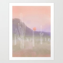 desert mountains Art Print