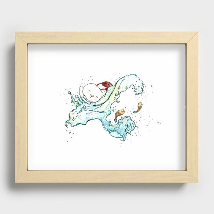 Just Keep Swimming Recessed Framed Print