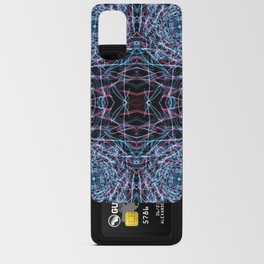 Liquid Light Series 77 ~ Blue & Red Abstract Fractal Pattern Android Card Case