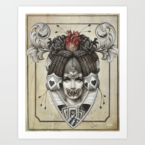 La reine rouge Art Print