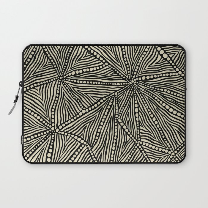 Black and Ivory Triangles Laptop Sleeve