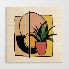 Abstract Plant Portrait Wood Wall Art