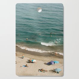 The blue sea, tropical sun | Sunny Spain, Marbella | Beautiful beach with sunbathing people | Travel photography Cutting Board