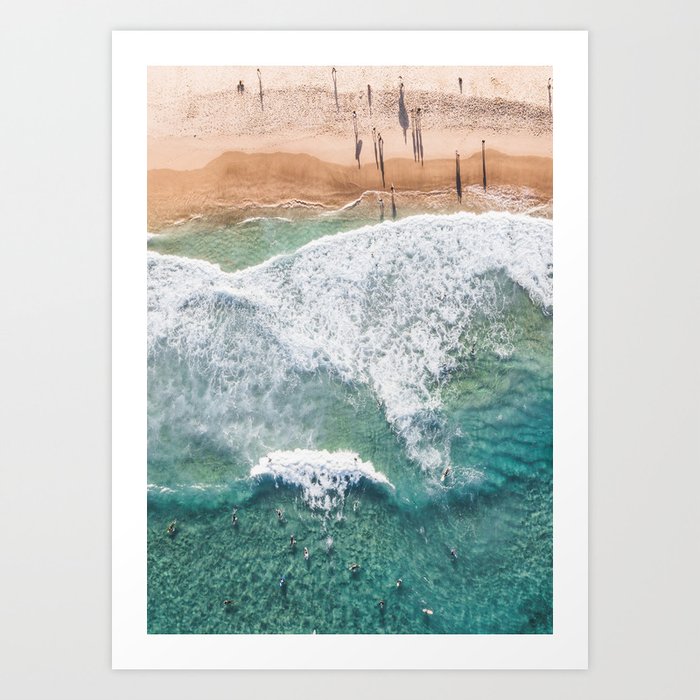 Surfing in the Ocean Art Print