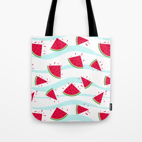 Watermelon pattern . Retro . Tote Bag