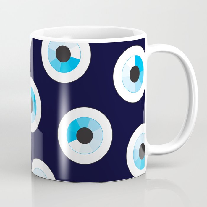 Whimsical Eyes - Blue & Navy Coffee Mug