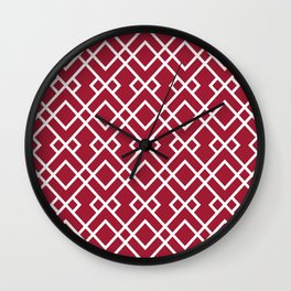 University of Alabama colors trendy patterns minimal pattern college football sports Wall Clock