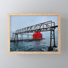 Red Lighthouse Framed Mini Art Print