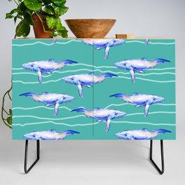 Whales among waves  Credenza