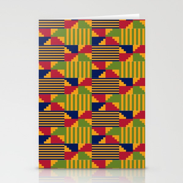 African Kente Pattern 9 Stationery Cards