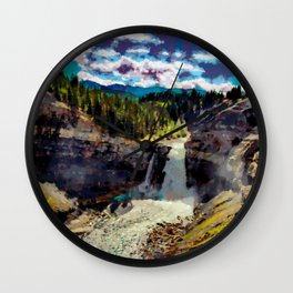 Ram River Falls, Alberta Wall Clock