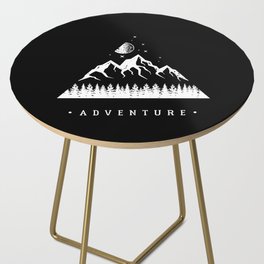 Modern Geometric Nature Mountains Adventure Triangles Side Table