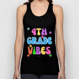 4th First Grade Vibes Back-To-School Student Teacher Tank Top