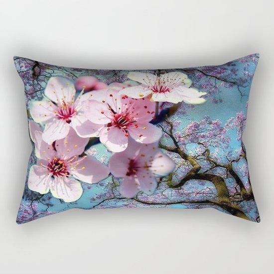 Cherry Blossoms Rectangular Pillow
