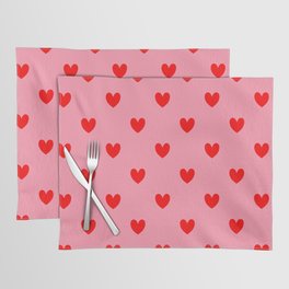 Red Heart Pattern Placemat