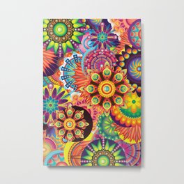 Colorful Abstract Garden Metal Print
