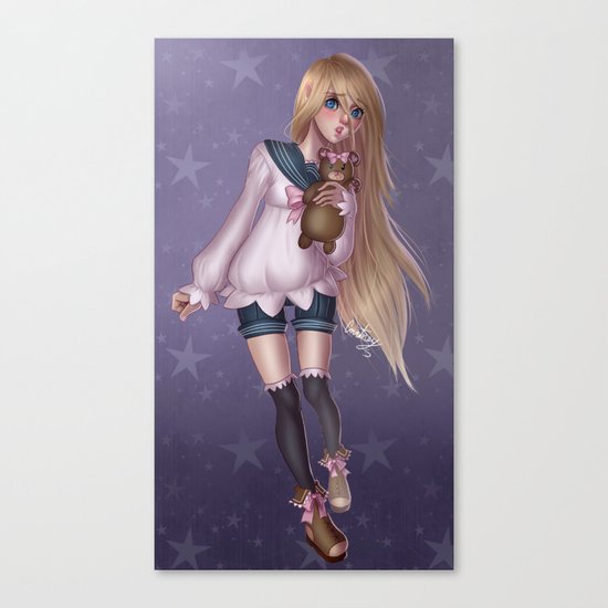 Teddy Girl Canvas Print