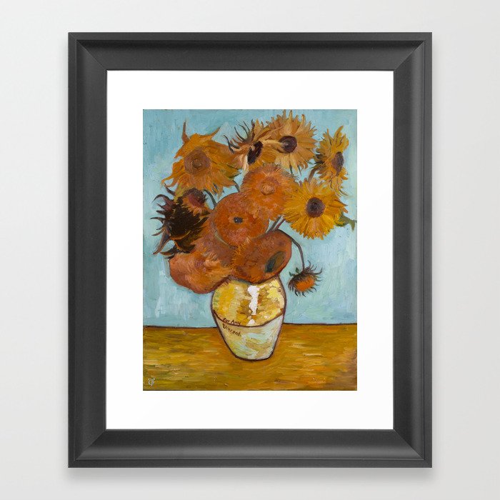 Sunflowers for Amy, a Vincent Van Gogh Copy Framed Art Print
