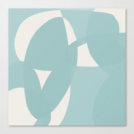 Abstract in dusty light blue and neutral shades Canvas Print