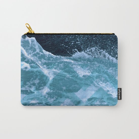 Blue Chevron Carry-All Pouch