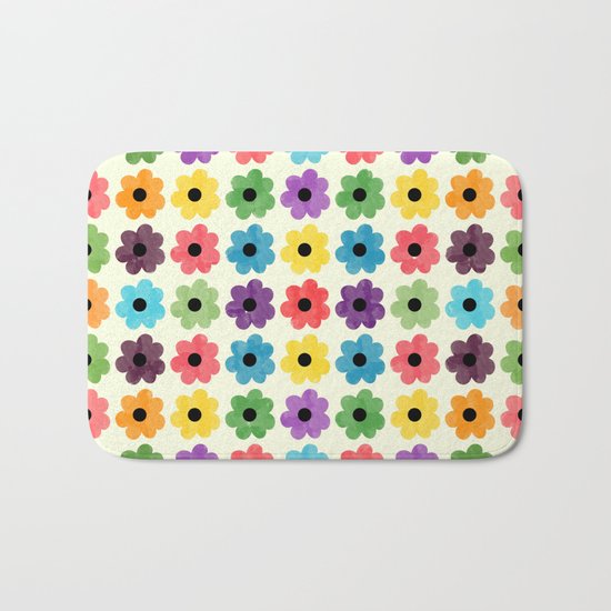 Colorful Floral Pattern IV Bath Mat