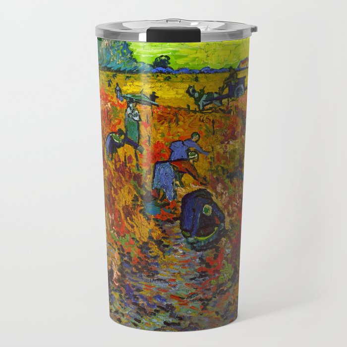 Red Vineyard at Arles, 1888 by Vincent van Gogh Travel Mug