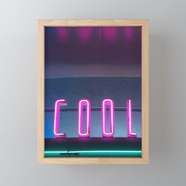 Neon COOL Framed Mini Art Print