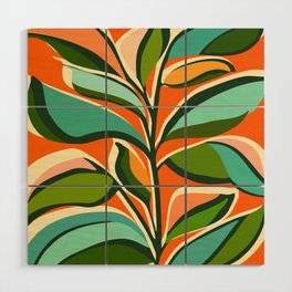 Thankful Garden - Abstract Botanical Illustration Wood Wall Art