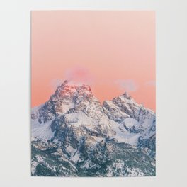 Alpenglow Mountain Sunset Poster