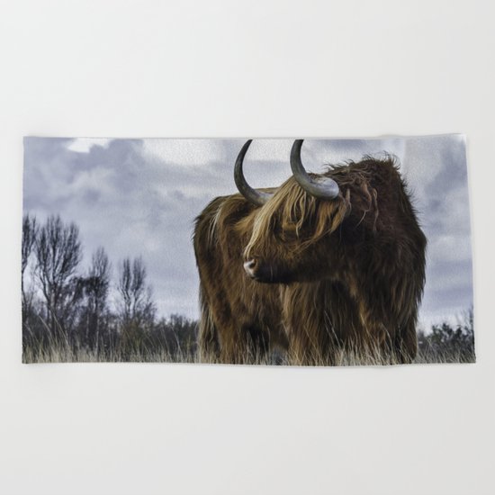 Highland Cow Beach Towel