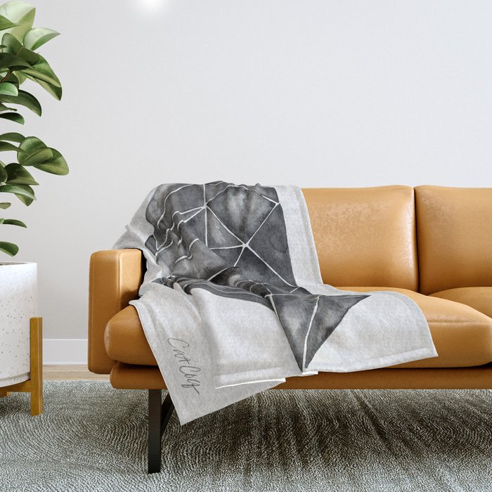 Black Diamond Throw Blanket by Cat Coquillette Society6