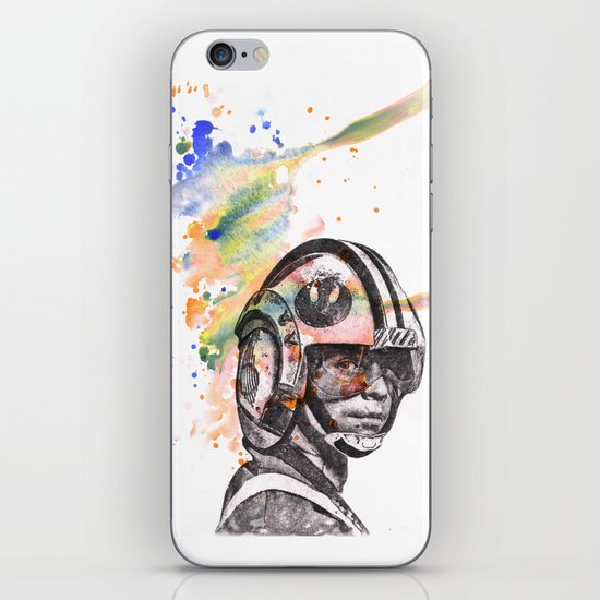 Luke Skywalker From Star Wars in Rebel Flight Helmet iPhone & iPod Skin
