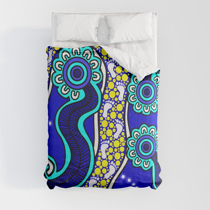 Authentic Aboriginal Art - Untitled Comforter