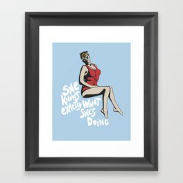 Wendy Peffercorn - She knows exactly what she's doing Framed Art Print
