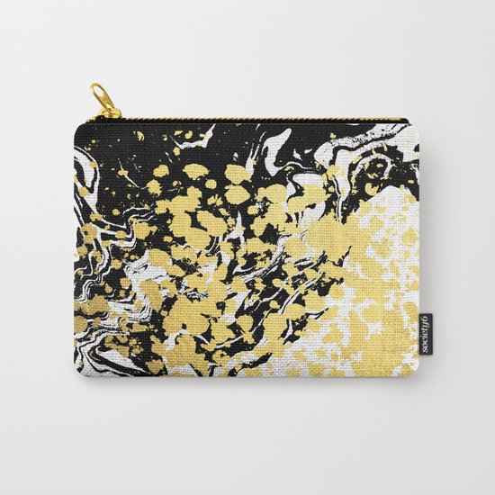 Sukie - abstract gold black and white foil glitter shiny sparkle hipster painting free spirit cosmic Carry-All Pouch