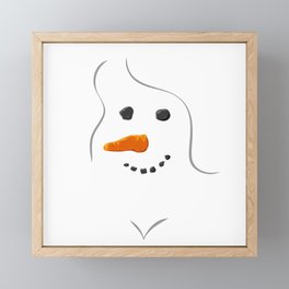 cute snow girl Framed Mini Art Print