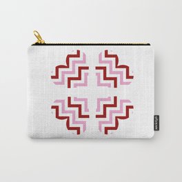 Chevron Hearts Design Carry-All Pouch | Geometrical, Pink, Valentineday, Graphicdesign, Valetine, Zigzag, Gift, Abstract, Pattern, February 