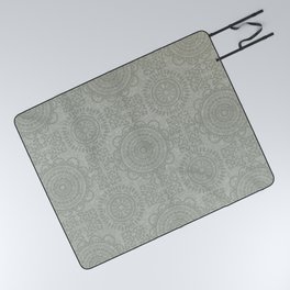 antheia floral tile - sage Picnic Blanket