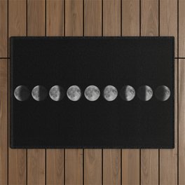Phases of the Moon. Lunar cycle. Outdoor Rug