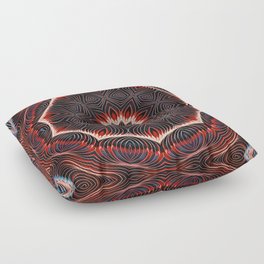 Demoic Magma Mandala Floor Pillow
