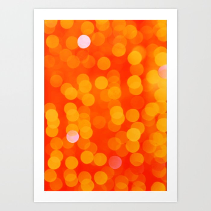 Orange Disco Fever Art Print