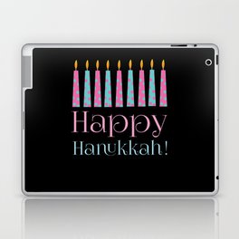 Happy Hanukkah Candles Menorah Jew Jewish Laptop Skin