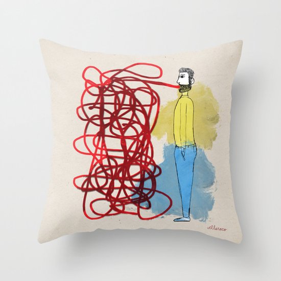 Something hard to say Throw Pillow