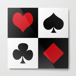 Playing card Metal Print | Ace, Spades, Gambling, Joker, Money, Poker, Fortune, Win, Fourcardsuits, Lucky 